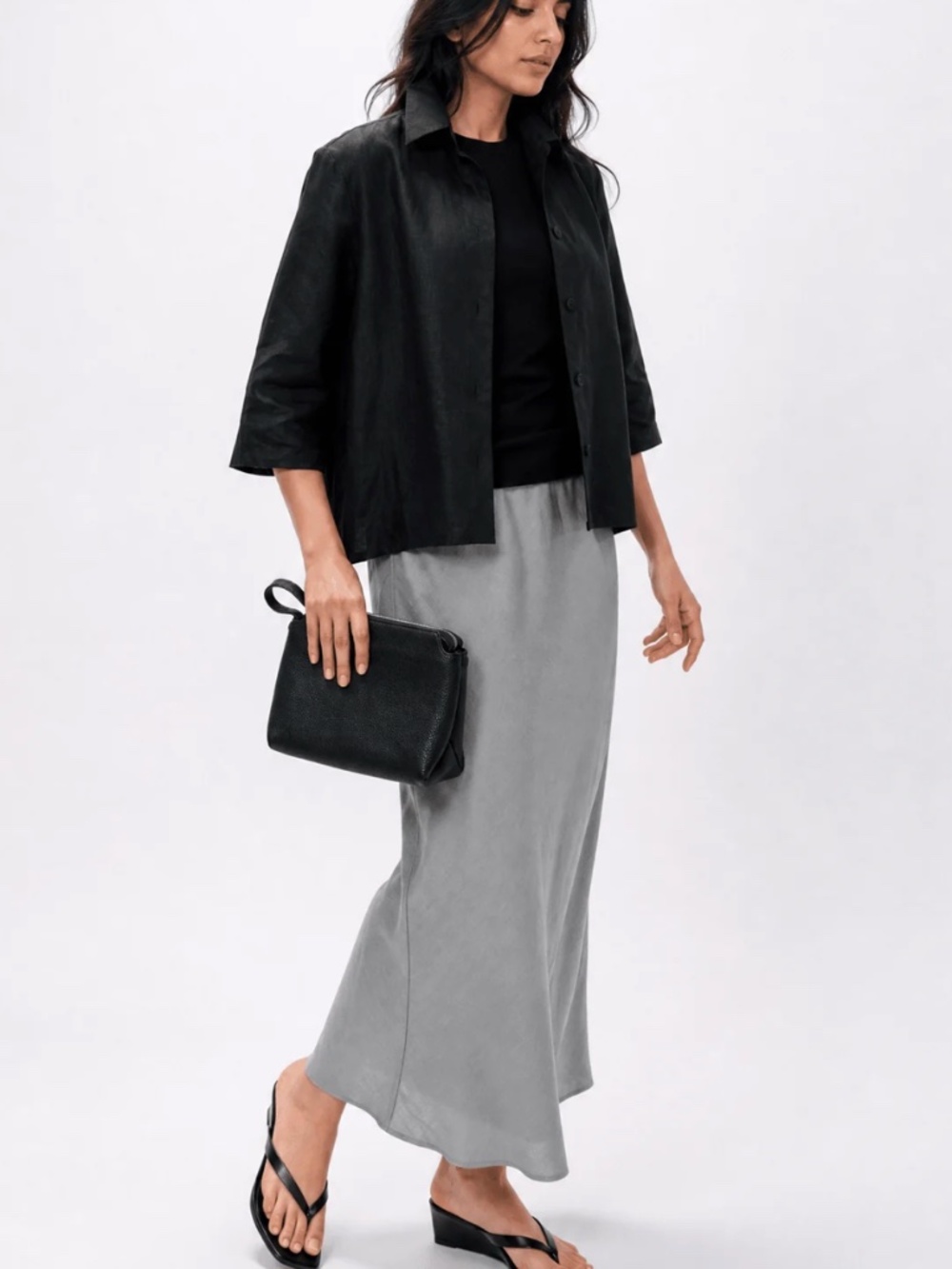 BEAUTIFUL LINEN MAXI SKIRT IN ITALIAN LINEN.